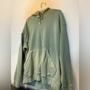 REEBOK HOODIE GREEN XL LOOSE FIT OLD REEBOK LOGO GOOD CONDITION HEAVY MATERIAL